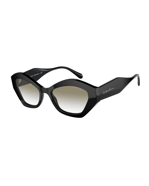 Giorgio Armani Black Acetate Sunglasses