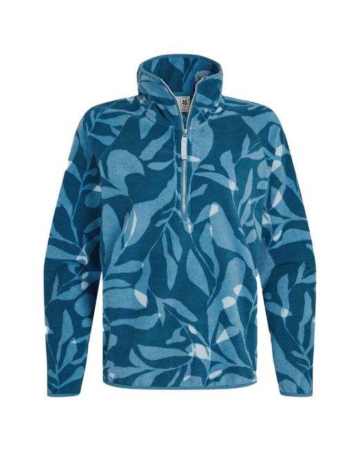 Craghoppers Blue Ladies National Trust Reedmace Spring Floral Fleece Top (Porcelain)