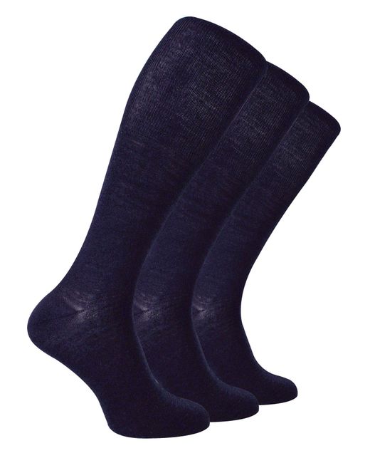 Steve Madden Blue 3 Pairs Multipack Knee High Merino Wool Socks for men