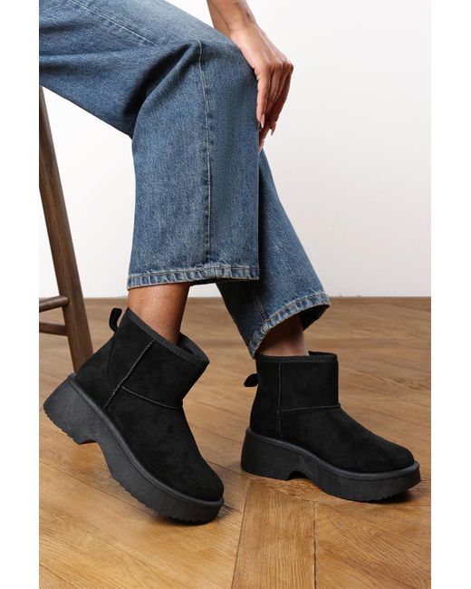 Where's That From Blue Wheres 'Esme' Platform Ankle Boots