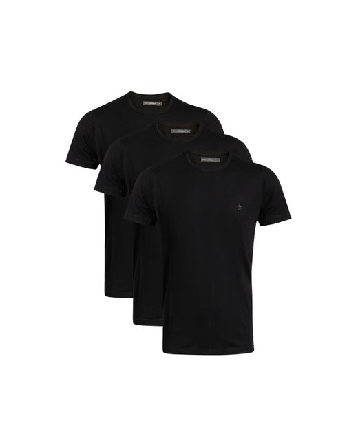 French Connection Black 3 Pack Cotton Blend T-Shirts for men