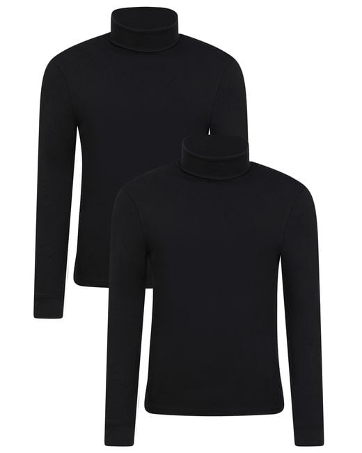 Mountain Warehouse Black 'Meribel' Thermal Top Breathable Winter Base Layer for men