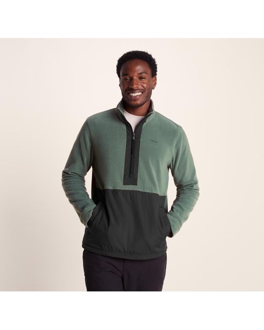 TOG24 Green Dowson Fleece Zip Neck for men