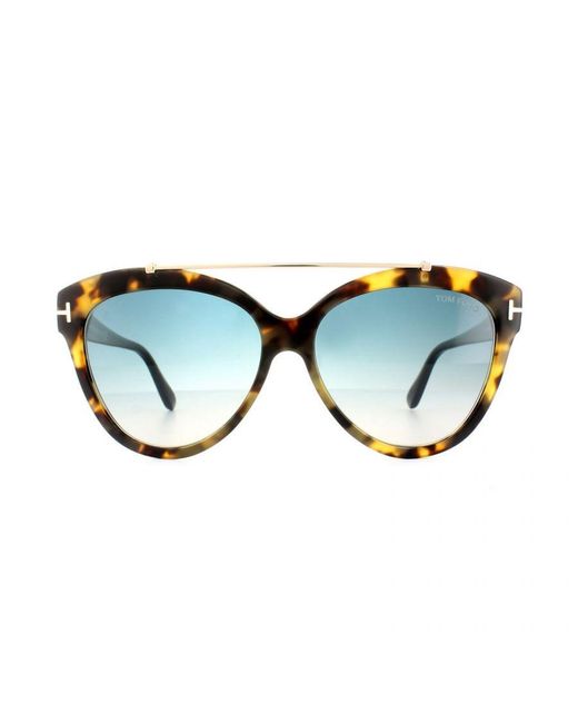 Tom Ford Blue Sunglasses 0518 Livia 56W Havana Gradient