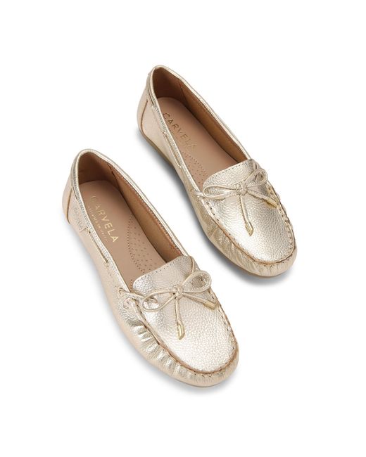 Carvela Kurt Geiger Natural Leather Barca Loafer Loafers