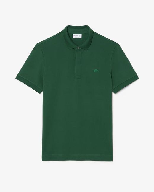 Lacoste Green Paris Strech Pique Polo Shirt Cotton for men