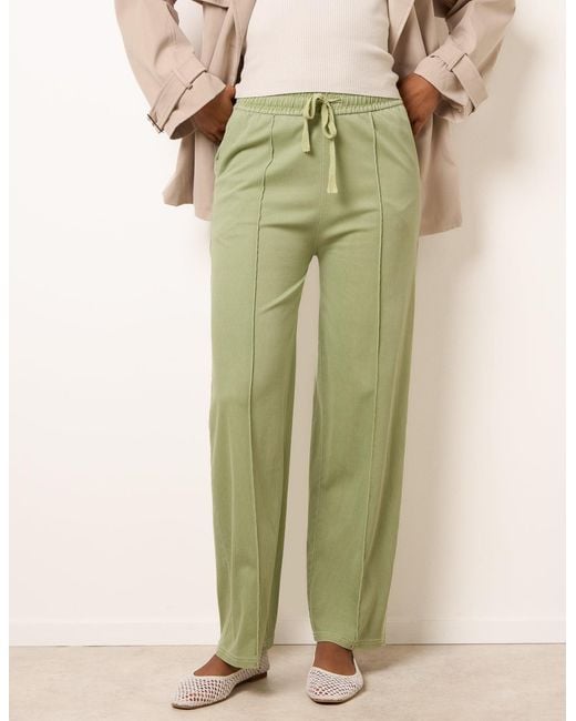 Blue Vanilla Green Seam Detail Trousers