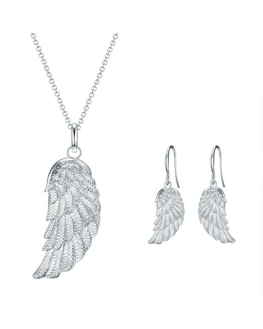 Rafaela Donata White Brass Set (Necklace + Earring)