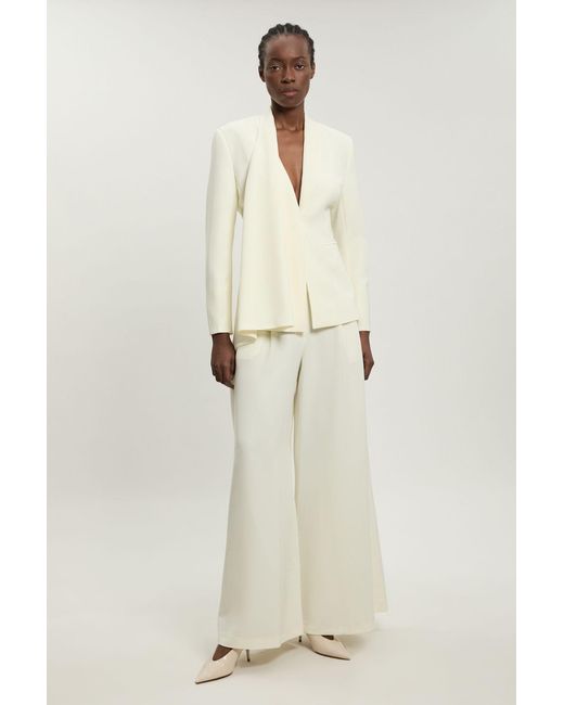 Karen Millen Natural Soft Tailored Single Breasted Blazer