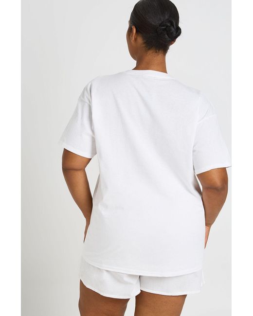 Boohoo White Plus Amalfi Printed T Shirt