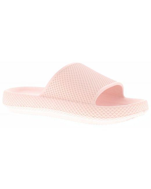 Wynsors Pink Flat Sandals Sliders Mules Kiki Slip On