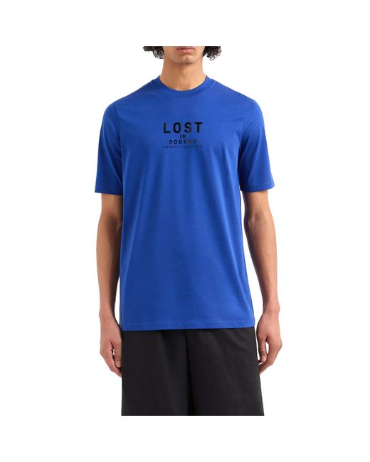Armani Blue Exchange T Shirts Regular Fit Casual Summer Pullover Cotton Top New for men