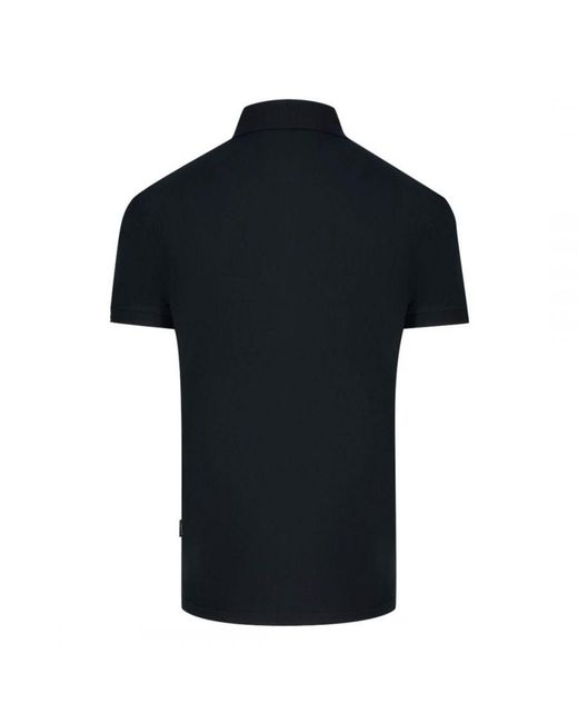 Aquascutum Black Aldis Brand London Logo Polo Shirt Material_Cotton for men