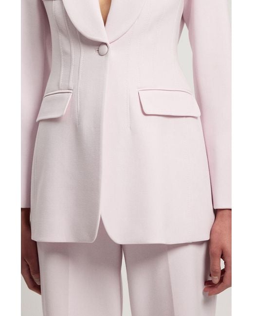 Karen Millen Multicolor Petite Compact Stretch Single Breasted Blazer