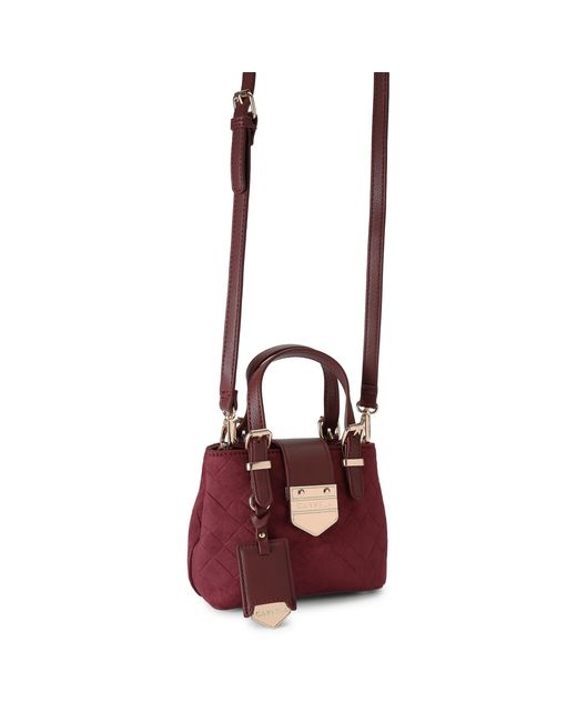Carvela Kurt Geiger Purple Suedette Maria Micro Weave Bag
