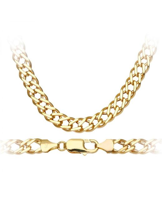 DIAMANT L'ÉTERNEL Metallic 9ct Yellow Gold 16.1g Chunky Double Curb Necklace Of 61cm/24 Inch Length And 7mm Width