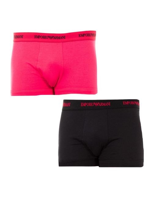 Emporio Armani Pink Pack-2 Retro Elastic Cotton Boxers 111210-5A717 for men