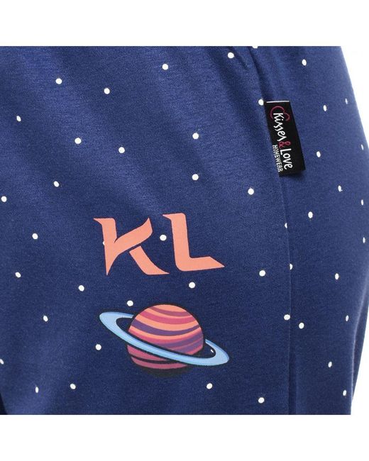 Kisses&Love Blue Klp1 Long-Sleeved Winter Pajamas