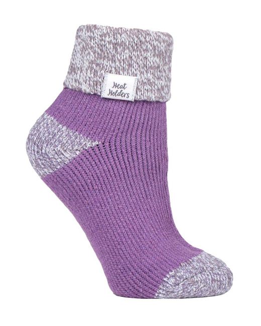 Heat Holders Purple Ladies Extra Fluffy Bed Socks For Lounging Around
