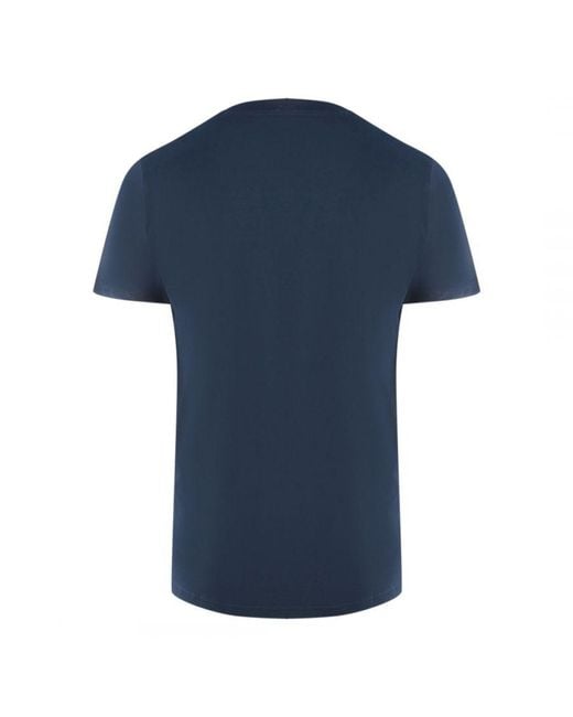 Aquascutum Blue London 1851 Split Logo T-Shirt for men