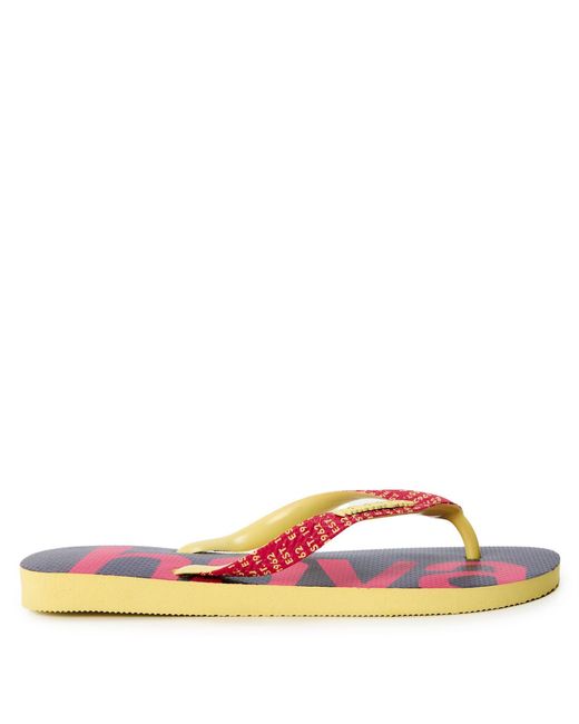 Havaianas Pink Hav. Top Logomania Mid Tech Lemon Y Flip Flops