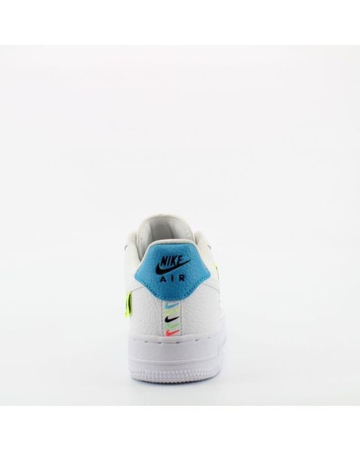 Nike White Air Force 1 07 Leather Lace Up Trainers Ct1414 101