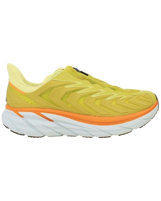 Hoka One One Yellow Project Clifton Running Shoes for men