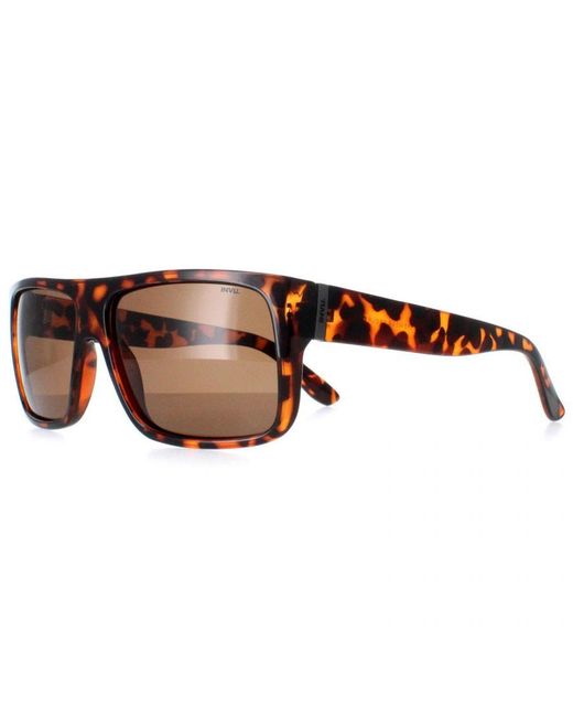 INVU Brown Rectangle Demi Tortoise Polarized B2130 for men