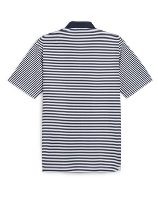PUMA Blue Pure Stripe Polo Shirt for men
