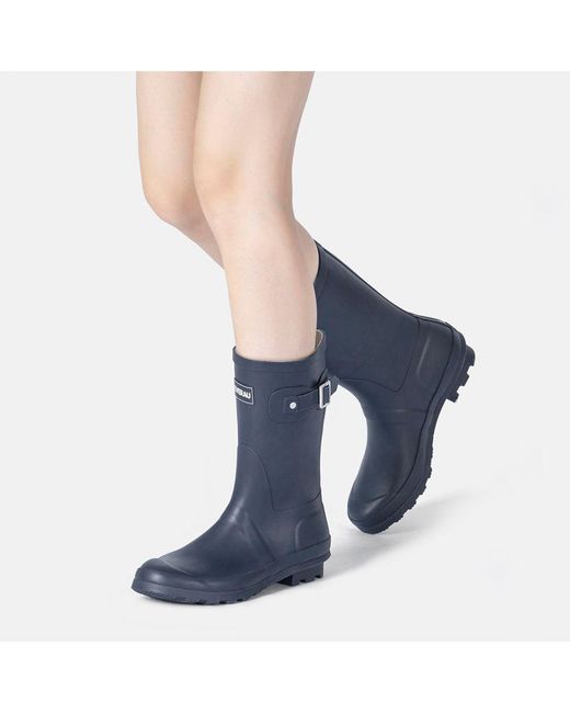 EVER AU Blue Penguin Mid-Calf Gumboots