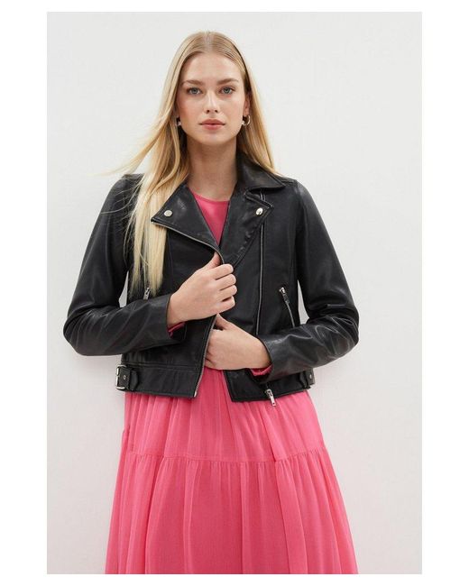 Coast Pink Premium Biker Leather Jacket