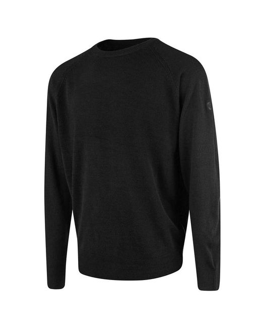 Island Green Black Raglan Golf Sweater for men