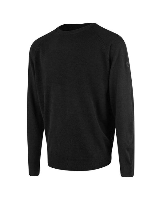 Island Green Black Raglan Golf Sweater for men