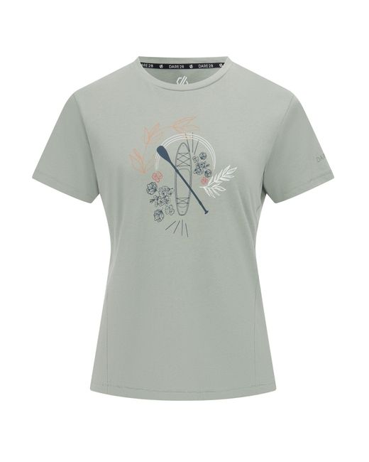 Dare 2b Gray Ladies Tranquility Iii Boat T-Shirt (Glacier) Cotton