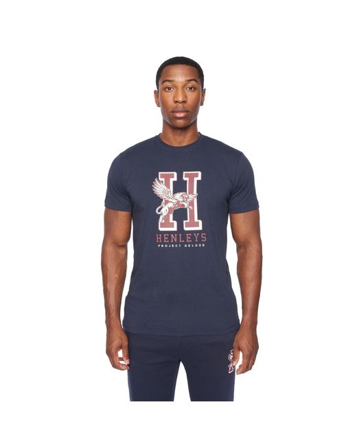 Henleys Blue Belton T-Shirt for men