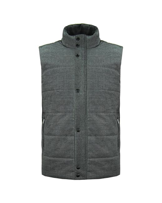 Hackett Gray Warm Vest Wool for men