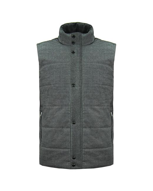 Hackett Gray Warm Vest Wool for men