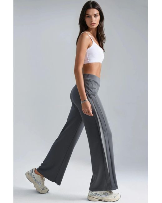 Hiccup Black Modal Touch Stripe Detail Pants