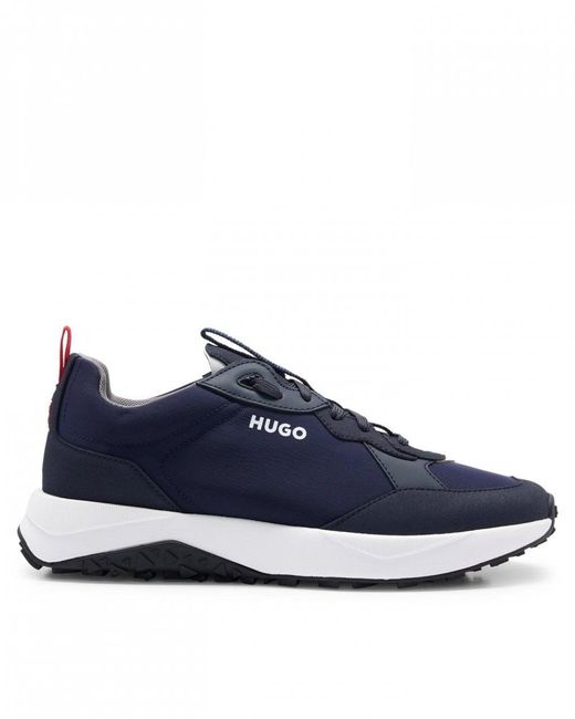 HUGO Blue Kane Runn Mixed-Material Trainers With Eva Rubber Outsole for men