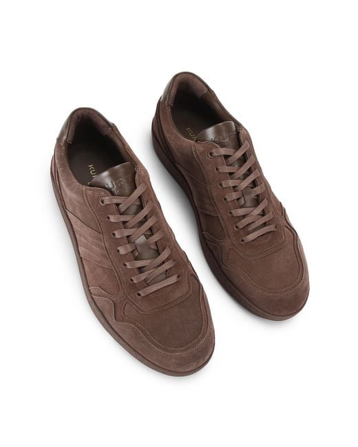 Kurt Geiger Brown Suede Lloyd 2 Drench Sneakers for men