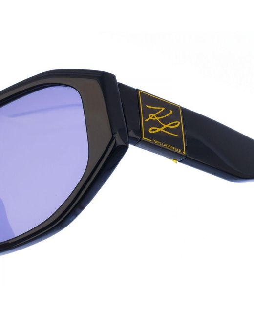 Karl Lagerfeld Blue Acetate Sunglasses With Oval Shape Kl6073S