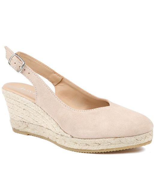 Jones Bootmaker Natural Raisa Leather Buckle Fasten Espadrilles