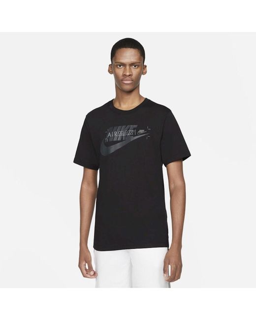 Nike Black Sportswear Air Max T-Shirt, Cotton for men