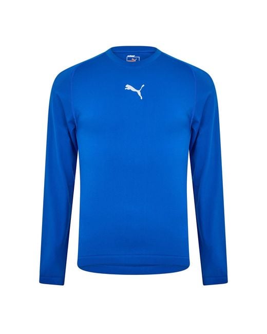 PUMA Blue Roundneck Ls Shirt (Vent) for men