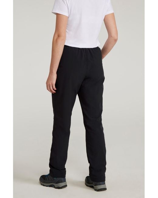Mountain Warehouse Black 'Explorer' Fleece Lined Trouser Lightweight Quick Dry Outdoor Pants
