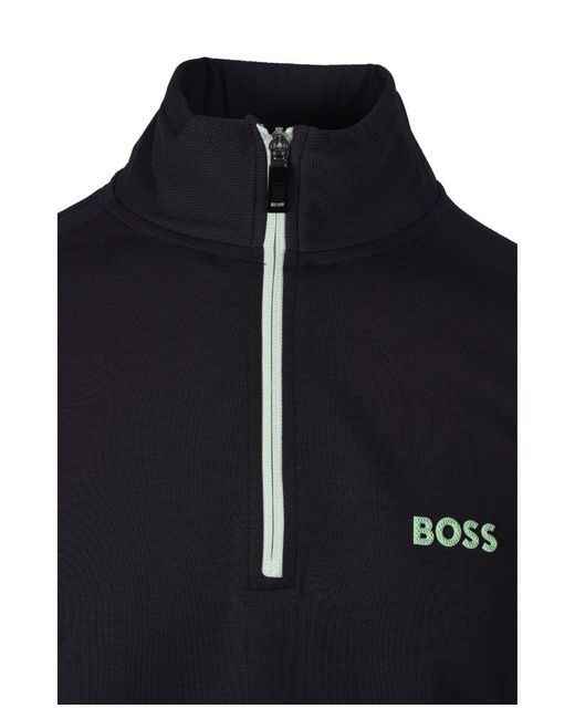 Boss Blue Boss Sweat 1 Half Zip Charcoal for men