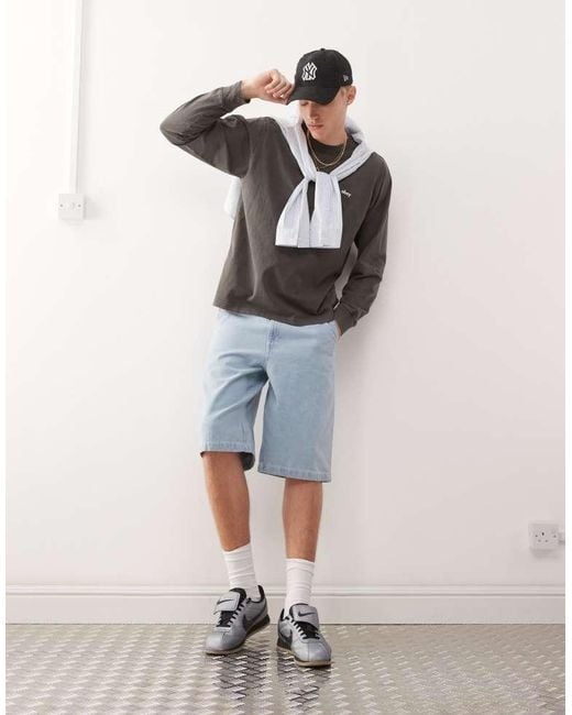 Obey Gray Long Sleeve Logo T-Shirt for men
