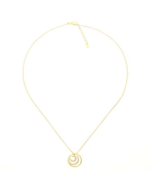 Orphelia Metallic 'Elaine' 925 Sterling Set: Chain-Pendant + Earrings