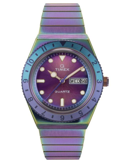 Timex Purple Q Reissue Watch Tw2W41100 Stainless Steel (Archived)