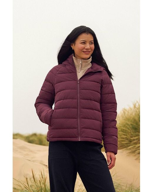 Mountain Warehouse Purple 'Light Cloud Cosi' Padded Jacket With Zipped Pockets Water Resistant Coat